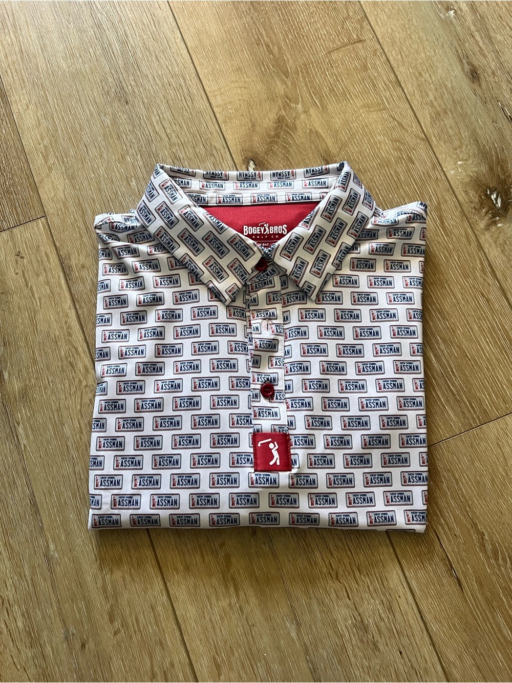 Bogey Bros White Graphic Logo Print Men’s Polo